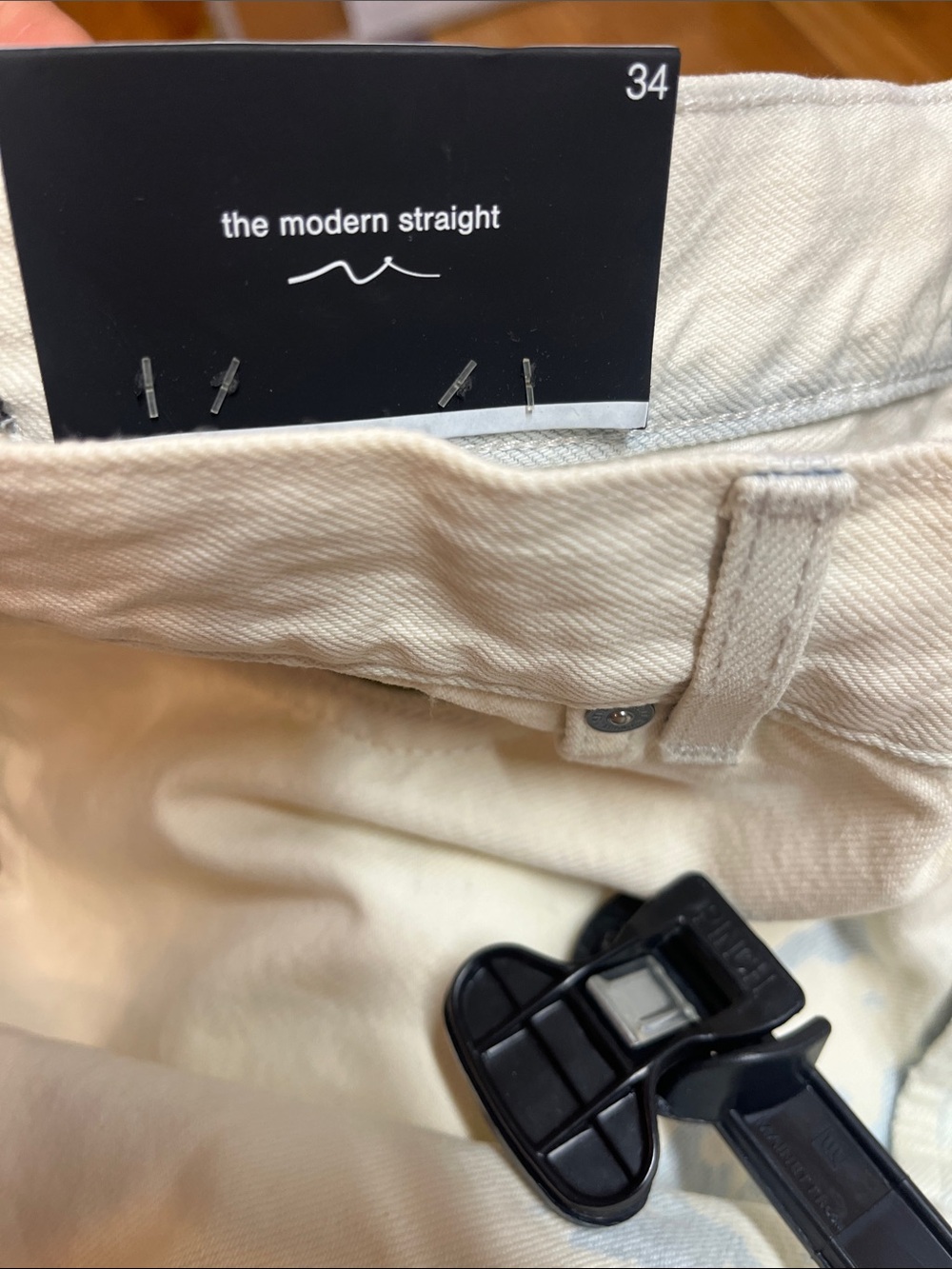 7 For All Mankind Modern Straight Pants - Cream